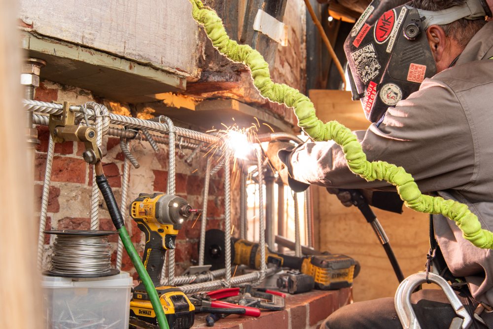 Welding the rebar